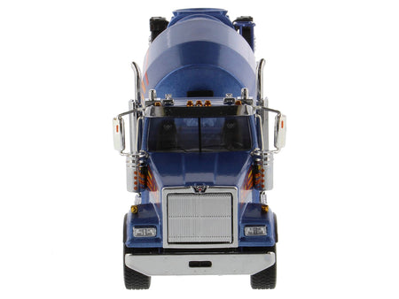 Western Star 4900 with Bridgemaster McNeilus Mixer Blue Metallic "Transport Series" 1/50 Diecast Model by Diecast Masters-Diecast Masters-ModelCars.com