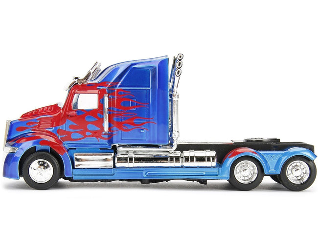 Western Star 5700 XE Phantom Truck Tractor Optimus Prime "Transformers: The Last Knight" (2017) Movie "Hollywood Rides" Series 1/32 Diecast Model Car by Jada-Jada-ModelCars.com