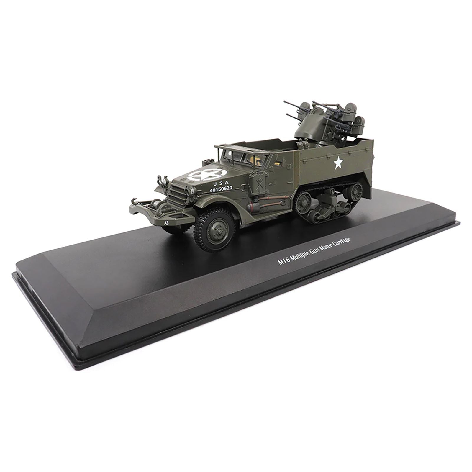 White M16 Multiple Gun Motor Carriage Olive Drab "United States Army" 1/43 Diecast Model by Militaria Die Cast - Militaria Die Cast - ModelCars.com