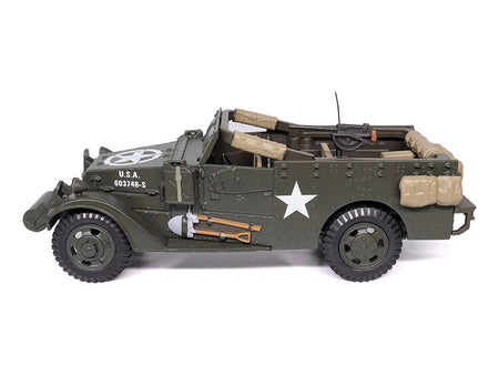 White M3 Scout Car Olive Drab "United States Army" 1/43 Diecast Model by Militaria Die Cast-Militaria Die Cast-ModelCars.com