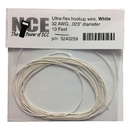 WHITE WIRE 32AWG 10 FT - NCE - ModelCars.com