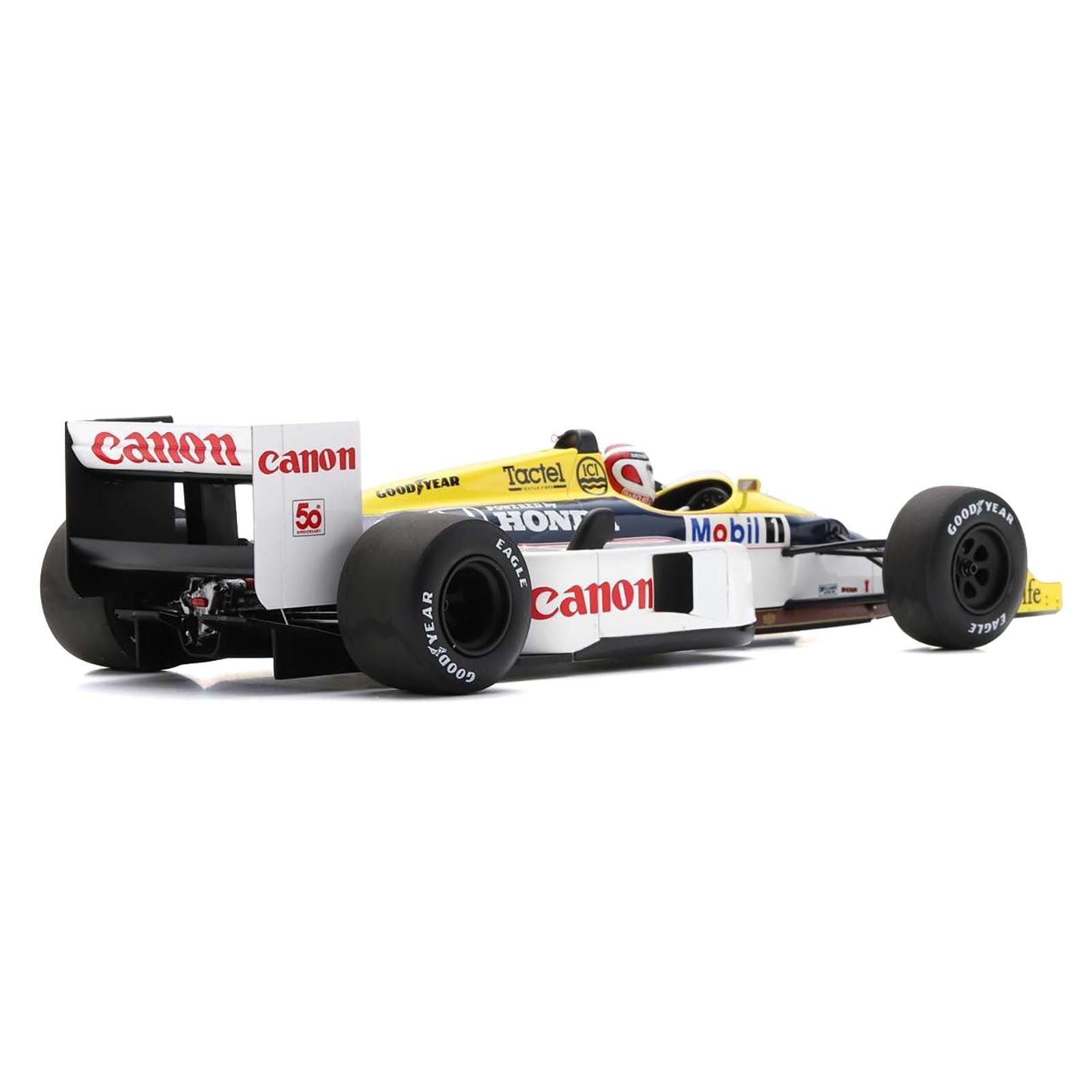 Williams FW11B 6 Nelson Piquet "Williams - Honda" Winner Formula One F1 "Italian GP" (1987) and Acrylic Display Case 1/18 Model Car by Spark - Spark - ModelCars.com