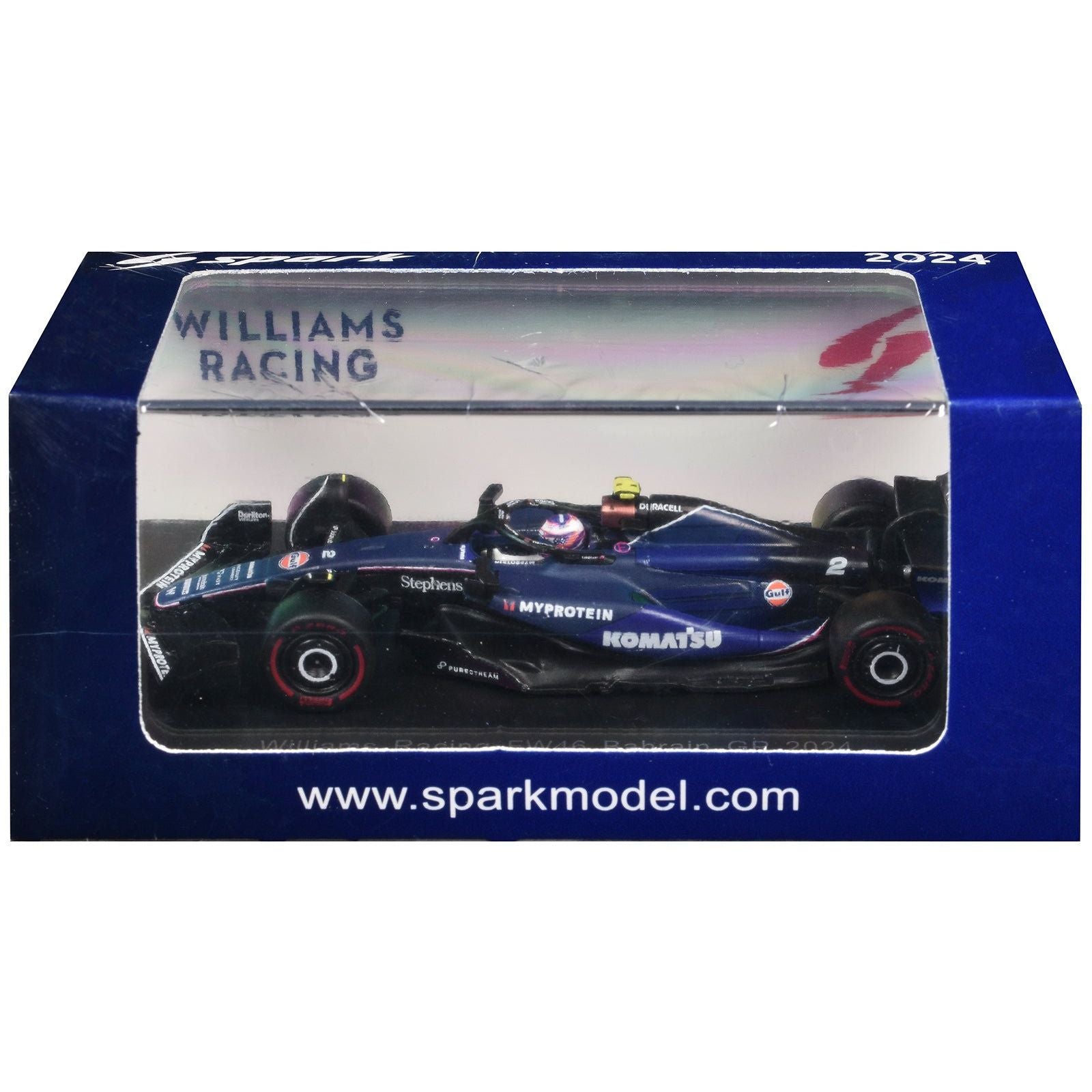 Williams FW46 2 Logan Sargeant "Williams Racing" Formula One F1 "Bahrain GP" (2024) 1/64 Diecast Model Car by Spark - Spark - ModelCars.com