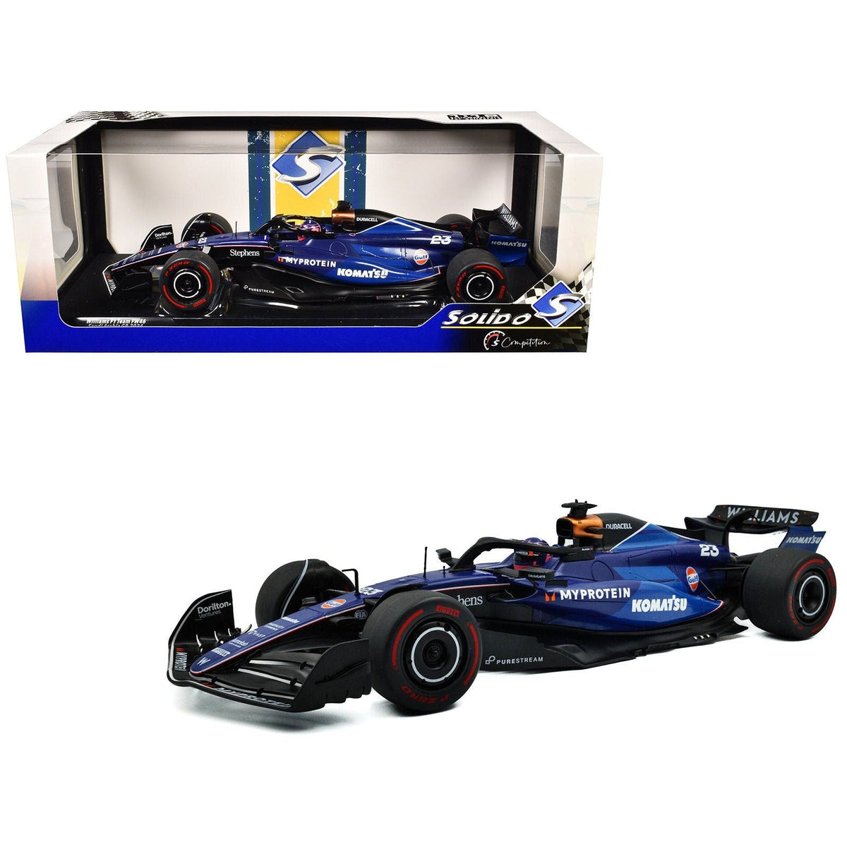 Williams FW46 #23 Alex Albon "Williams Racing" Formula One F1 Saudi Arabian GP (2024) "Competition" Series 1/18 Diecast Model Car by Solido-Solido-ModelCars.com