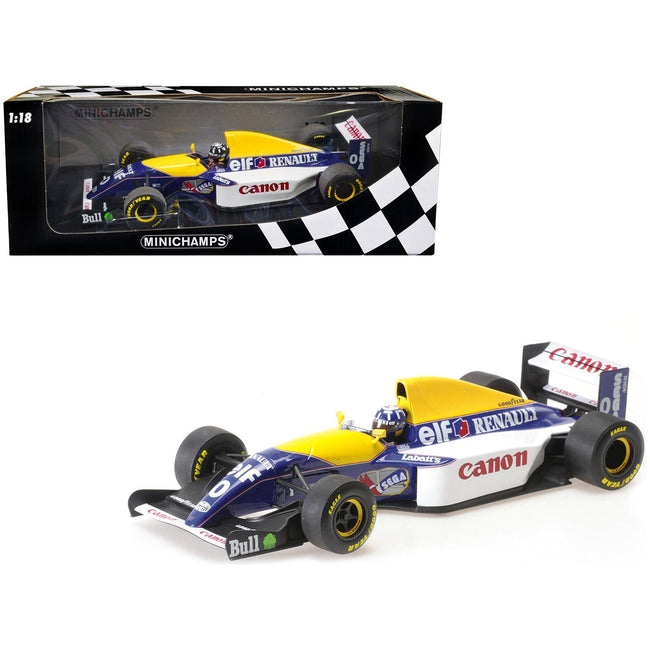 Williams Renault FW15C 0 Damon Hill "Canon" 3rd Place F1 Formula One World Championship (1993) with Driver Limited Edition to 300 pieces Worldwide 1/18 Diecast Model Car by Minichamps - Minichamps - ModelCars.com