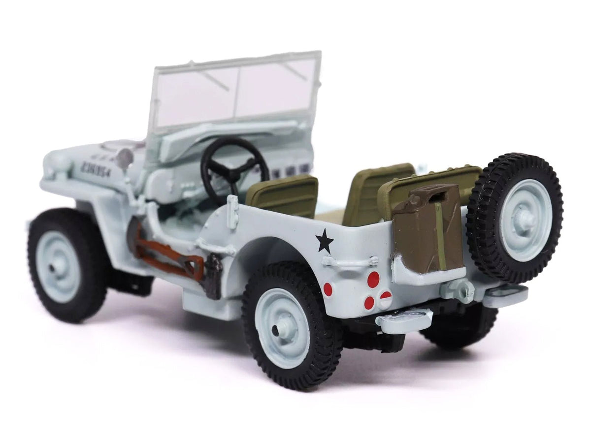 Willys Jeep 1/4-Ton Car Light Blue "United States Navy" 1/43 Diecast Model by Militaria Die Cast-Militaria Die Cast-ModelCars.com