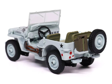 Willys Jeep 1/4-Ton Car Light Blue "United States Navy" 1/43 Diecast Model by Militaria Die Cast-Militaria Die Cast-ModelCars.com