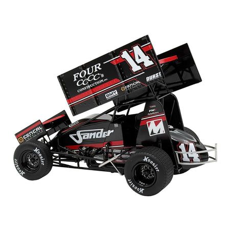 Winged Sprint Car #14 Spencer Bayston "Four CCCC's Construction - Sander" Jason Meyers Racing (2025) 1/18 Diecast Model Car by ACME-Acme-ModelCars.com