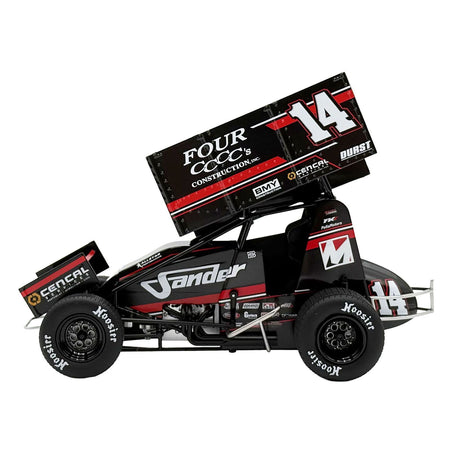 Winged Sprint Car #14 Spencer Bayston "Four CCCC's Construction - Sander" Jason Meyers Racing (2025) 1/18 Diecast Model Car by ACME-Acme-ModelCars.com