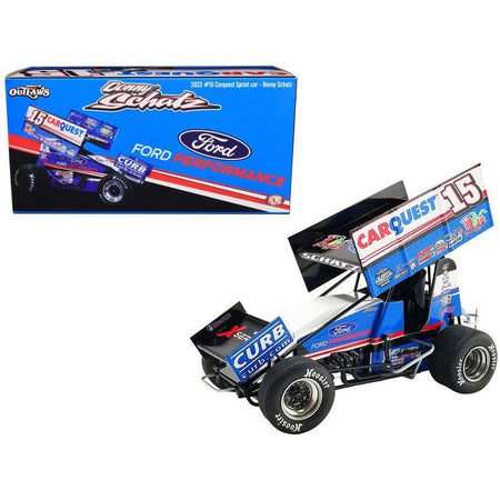 Winged Sprint Car 15 Donny Schatz "Carquest" Curb-Agajanian Racing "World of Outlaws" (2023) 1/18 Diecast Model Car by ACME-Acme-ModelCars.com
