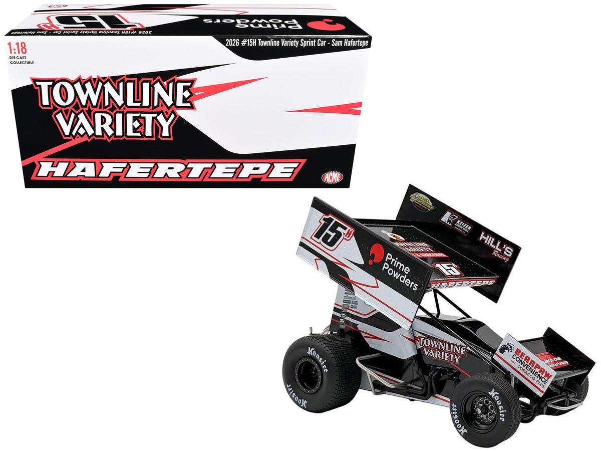 Winged Sprint Car 15H Sam Hafertepe "Townline Variety - Prime Powders" (2026) 1/18 Diecast Model Car by ACME-Acme-ModelCars.com