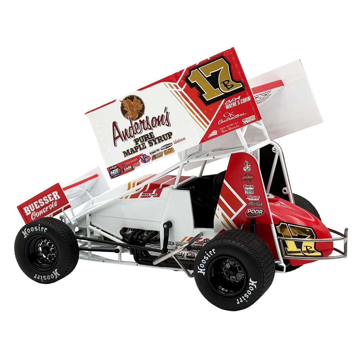 Winged Sprint Car #17B Bill Balog "Anderson's Pure Maple Syrup" (2025) 1/18 Diecast Model Car by ACME-Acme-ModelCars.com