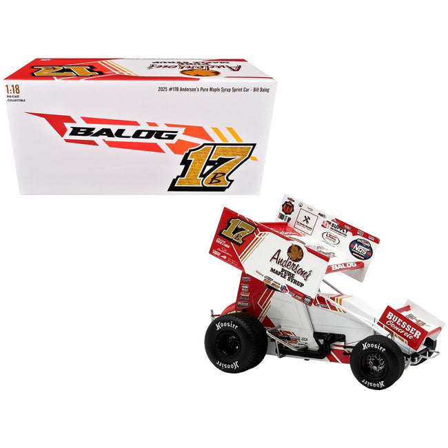 Winged Sprint Car #17B Bill Balog "Anderson's Pure Maple Syrup" (2025) 1/18 Diecast Model Car by ACME-Acme-ModelCars.com