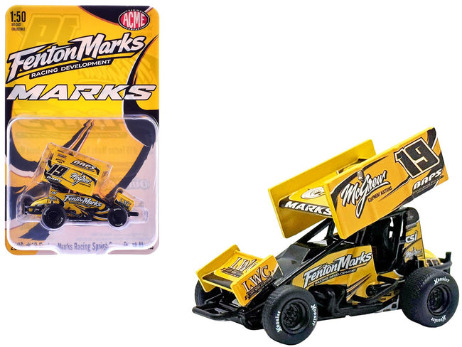 Winged Sprint Car 19 Brent Marks "Fenton Marks Racing" (2026) 1/50 Diecast Model Car by ACME-Acme-ModelCars.com