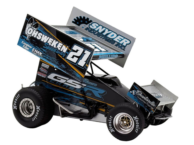 Winged Sprint Car #21 Kyle Phillips "GSR Chassis - Ohsweken Speedway" (2026) 1/18 Diecast Model Car by ACME-Acme-ModelCars.com