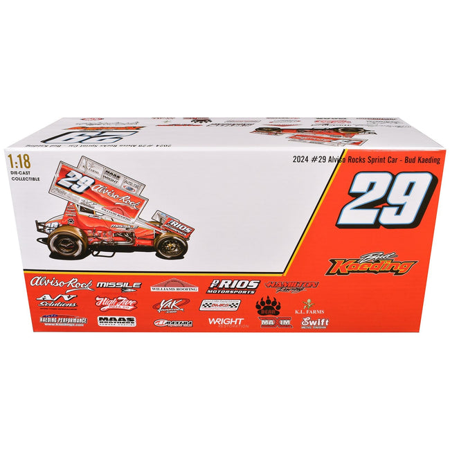 Winged Sprint Car #29 Bud Kaeding "Missile Motorsports" BK Motorsports (2024) 1/18 Diecast Model Car by ACME-Acme-ModelCars.com