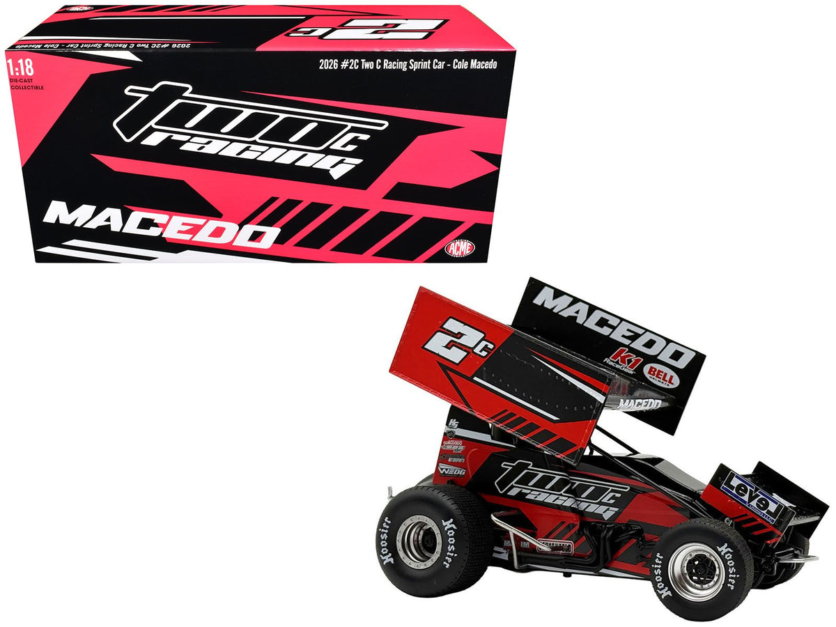 Winged Sprint Car 2C Cole Macedo "Two C Racing" (2026) 1/18 Diecast Model Car by ACME-Acme-ModelCars.com