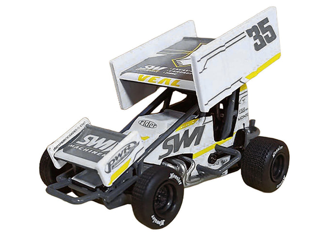 Winged Sprint Car #35 Jamie Veal "SWI Earthworks" White (2025) 1/50 Diecast Model Car by ACME-Acme-ModelCars.com