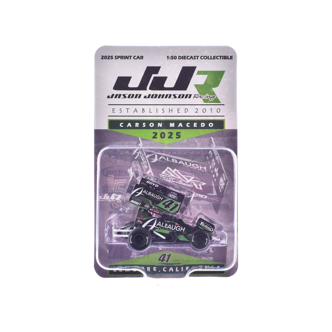 Winged Sprint Car #41 Carson Macedo "Albaugh" Jason Johnson Racing (2025) 1/50 Diecast Model Car by ACME-Acme-ModelCars.com