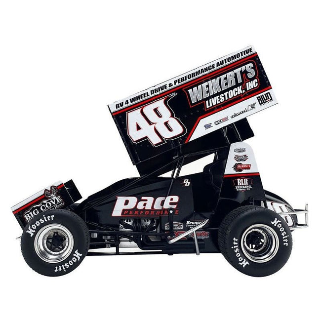 Winged Sprint Car #48 Danny Dietrich "Weikert's Livestock Inc." Gary Kauffman Racing (2024) 1/18 Diecast Model Car by ACME-Acme-ModelCars.com