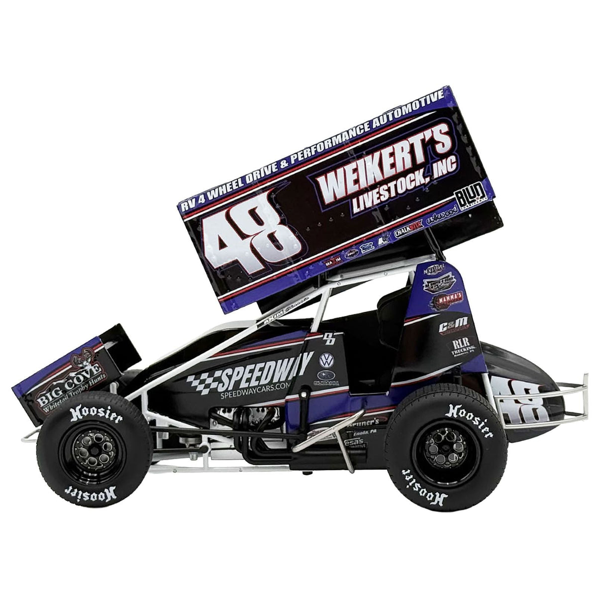 Winged Sprint Car #48 Danny Dietrich "Weikert's Livestock - Speedway Cars" Gary Kauffman Racing (2025) 1/18 Diecast Model Car by ACME-Acme-ModelCars.com