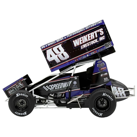 Winged Sprint Car #48 Danny Dietrich "Weikert's Livestock - Speedway Cars" Gary Kauffman Racing (2025) 1/18 Diecast Model Car by ACME-Acme-ModelCars.com