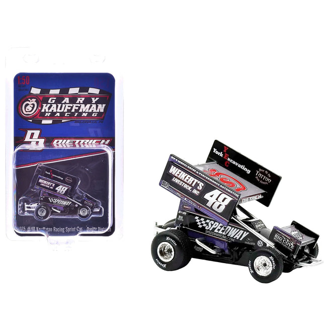 Winged Sprint Car #48 Danny Dietrich "Weikert's Livestock - Speedway Cars" Gary Kauffman Racing (2025) 1/50 Diecast Model Car by ACME-Acme-ModelCars.com