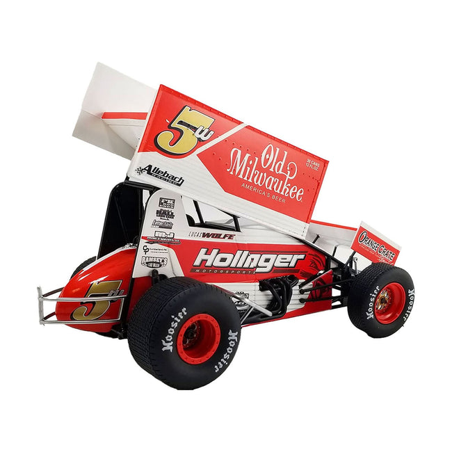 Winged Sprint Car 5W Lucas Wolfe "Old Milwaukee" Allebach Racing "World of Outlaws" (2024) 1/50 Diecast Model Car by ACME - Acme - ModelCars.com