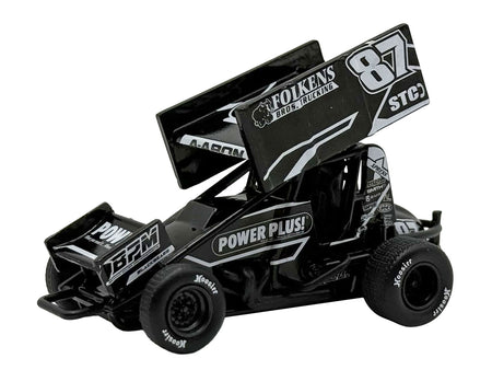 Winged Sprint Car #87 Aaron Reutzel "Power Plus" Black (2026) 1/50 Diecast Model Car by ACME-Acme-ModelCars.com