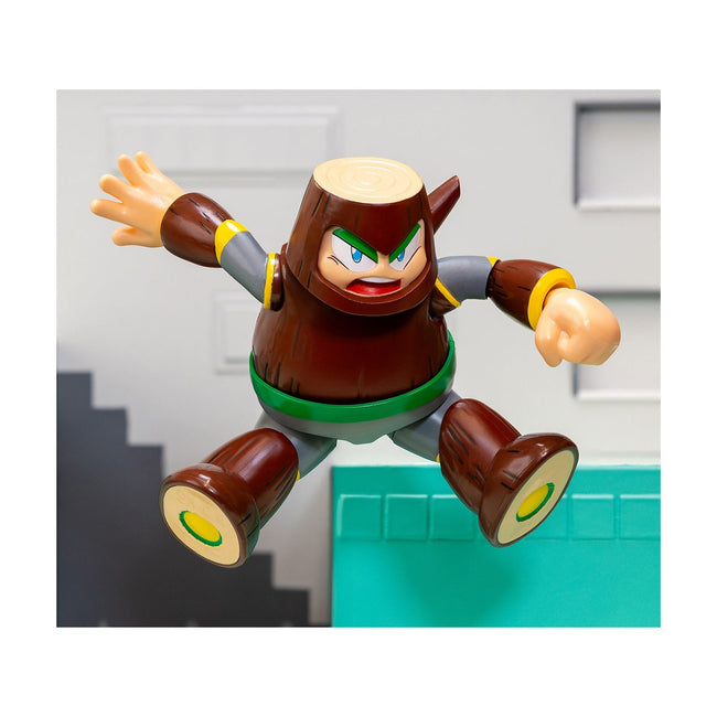 Wood Man 5" Moveable Figure (Deluxe Version) with Accessories and Alternate Head and Hands "Mega Man" (1987) Video Game Model by Jada-Jada-ModelCars.com