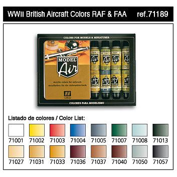 WWII RAF & FAA SET (16) - Vallejo - ModelCars.com