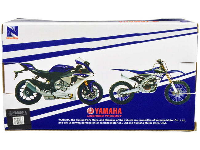 Yamaha YZ-450F Motorcycle Blue 1/12 Diecast Model by New Ray-New Ray-ModelCars.com