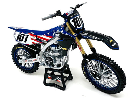 Yamaha YZ450F Dirt Bike Motorcycle 101 Eli Tomac American Flag Livery "Motocross of Nations" 1/12 Model by New Ray-New Ray-ModelCars.com