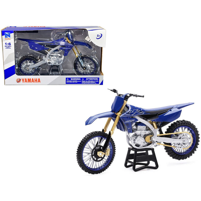 Yamaha YZ450F Dirt Bike Motorcycle Blue and Black 1/6 Diecast Model by New Ray - New Ray - ModelCars.com
