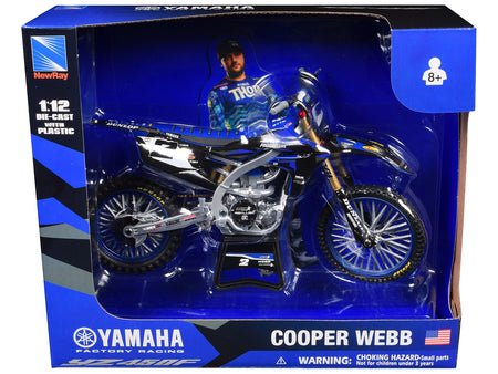 Yamaha YZ450F Motorcycle #2 Cooper Webb "Yamaha Factory Racing" 1/12 Diecast Model by New Ray-New Ray-ModelCars.com