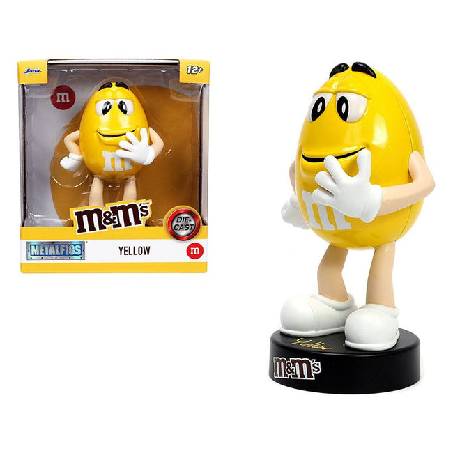 Yellow M&M's 5.25" Diecast Figurine "Metalfigs" Series by Jada-Jada-ModelCars.com