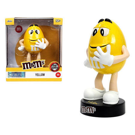 Yellow M&M's 5.25" Diecast Figurine "Metalfigs" Series by Jada - Jada - ModelCars.com