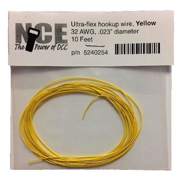 YELLOW WIRE 32AWG 10FT - NCE - ModelCars.com