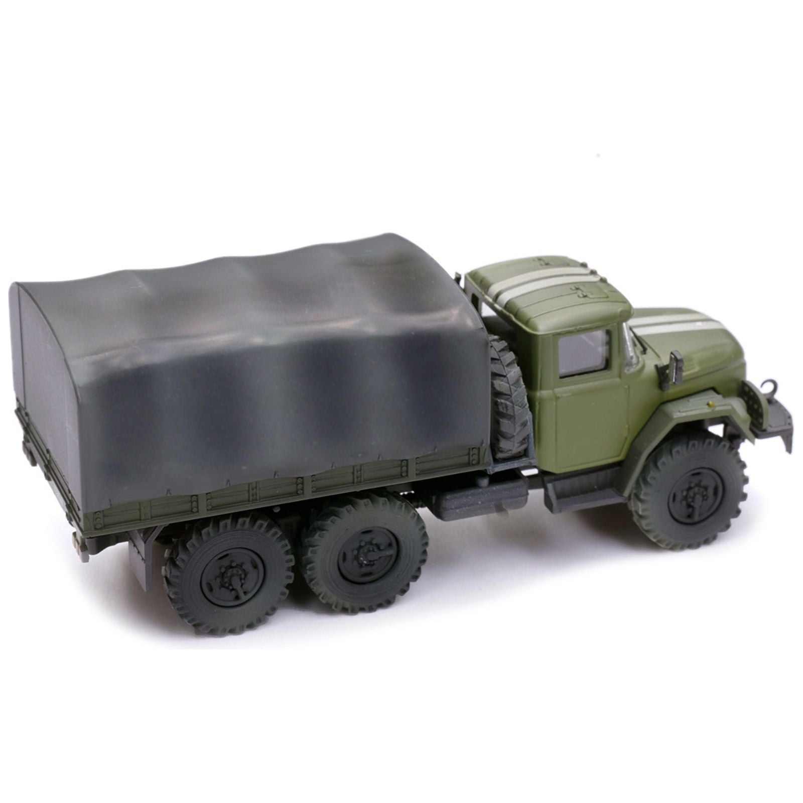 ZIL 131 Cargo Truck Green with White Stripes "Ukrainian Ground Forces" 1/72 Diecast Model by Legion - Legion - ModelCars.com