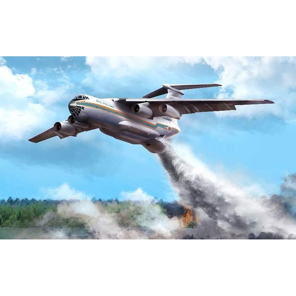 Zvezda 1/72 Scale Ilyushin IL-76 TD "Emercom"-Zvezda-ModelCars.com