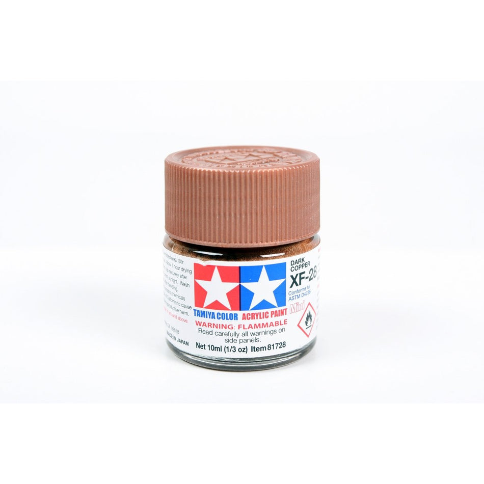 Acrylic Mini Xf-28 Dark Copper 10Ml Bottle / Tamiya USA