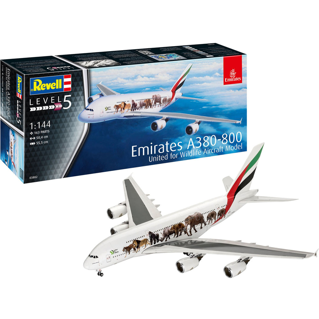 Revell-of-Germany-1-72-Airbus-A380-800-Emirates-Wild-Life