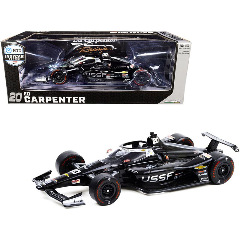 Dallara IndyCar #20 Ed Carpenter "United States Space Force" (USSF) "NTT IndyCar Series" (2020) 1/18 Diecast Model Car by Greenlight