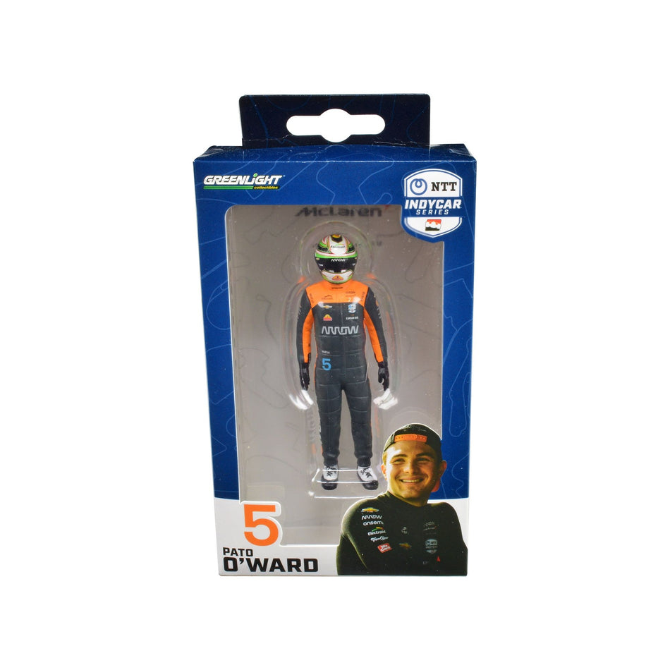 "NTT IndyCar Series" #5 Pato O’Ward Driver Figure "Arrow - Arrow McLaren" for 1/18 Scale Models by Greenlight