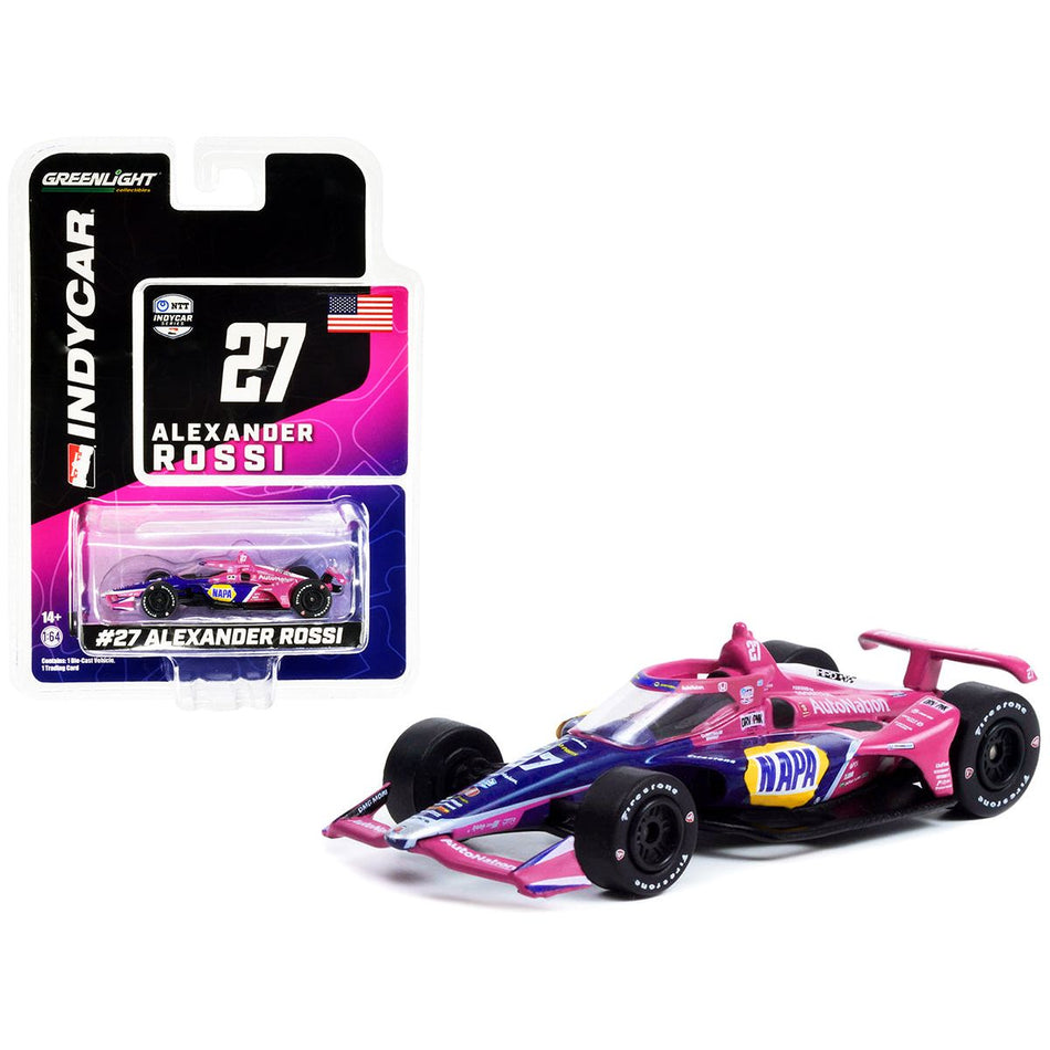 Dallara IndyCar #27 Alexander Rossi "NAPA" Andretti Autosport "NTT IndyCar Series" (2022) 1/64 Diecast Model Car by Greenlight