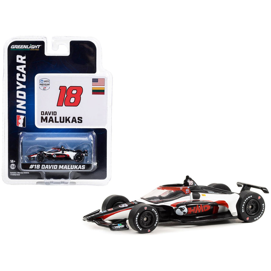 Dallara IndyCar #18 David Malukas "HMD Trucking" Dale Coyne Racing with HMD Motorsports "NTT IndyCar Series" (2023) 1/64 Diecast Model Car by Greenlight