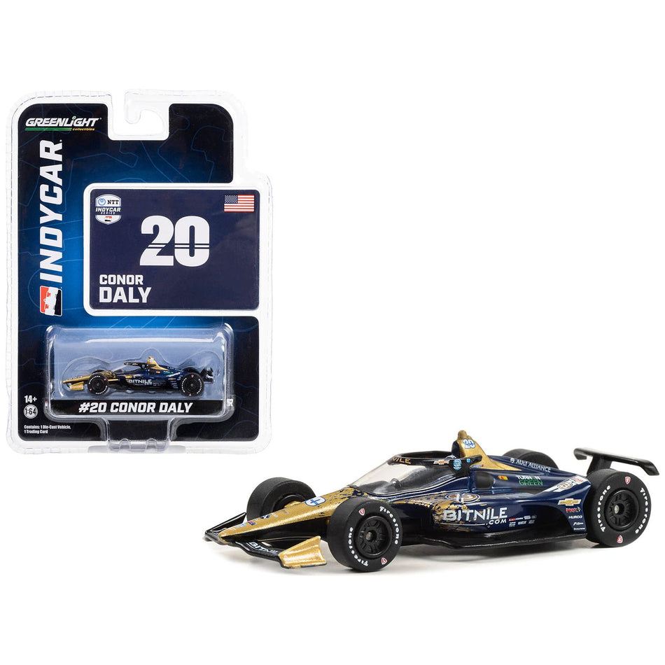 Dallara IndyCar #20 Conor Daly / Ed Carpenter Racing Bitnile "NTT IndyCar Series" (2023) 1/64 Diecast Model Car by Greenlight