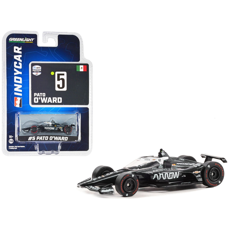 Dallara IndyCar #5 Pato O’Ward "Arrow" Arrow McLaren "60th Anniversary Triple Crown Accolade Indianapolis 500 Livery" "NTT IndyCar Series" (2023) 1/64 Diecast Model Car by Greenlight