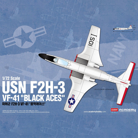 Academy 1:72 12548 F2H-3 Vf-41 "Black Aces" Usn