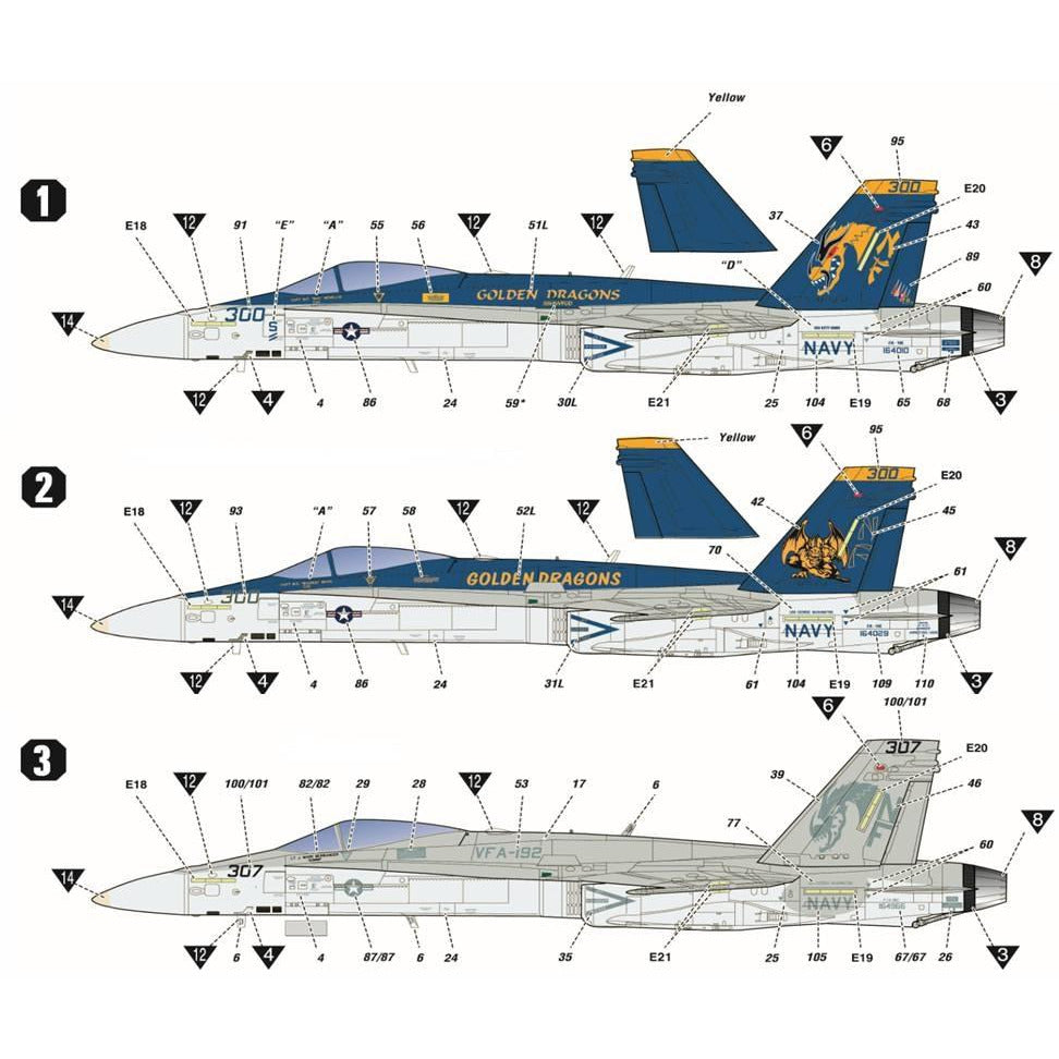 Academy 1:72 12564 1/72 Usn F/A-18C Vfa-192 "Golden Dragons"